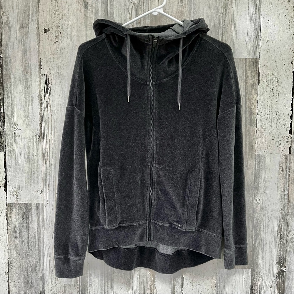 ATHLETA Grey Fleece Zip Hoodie S